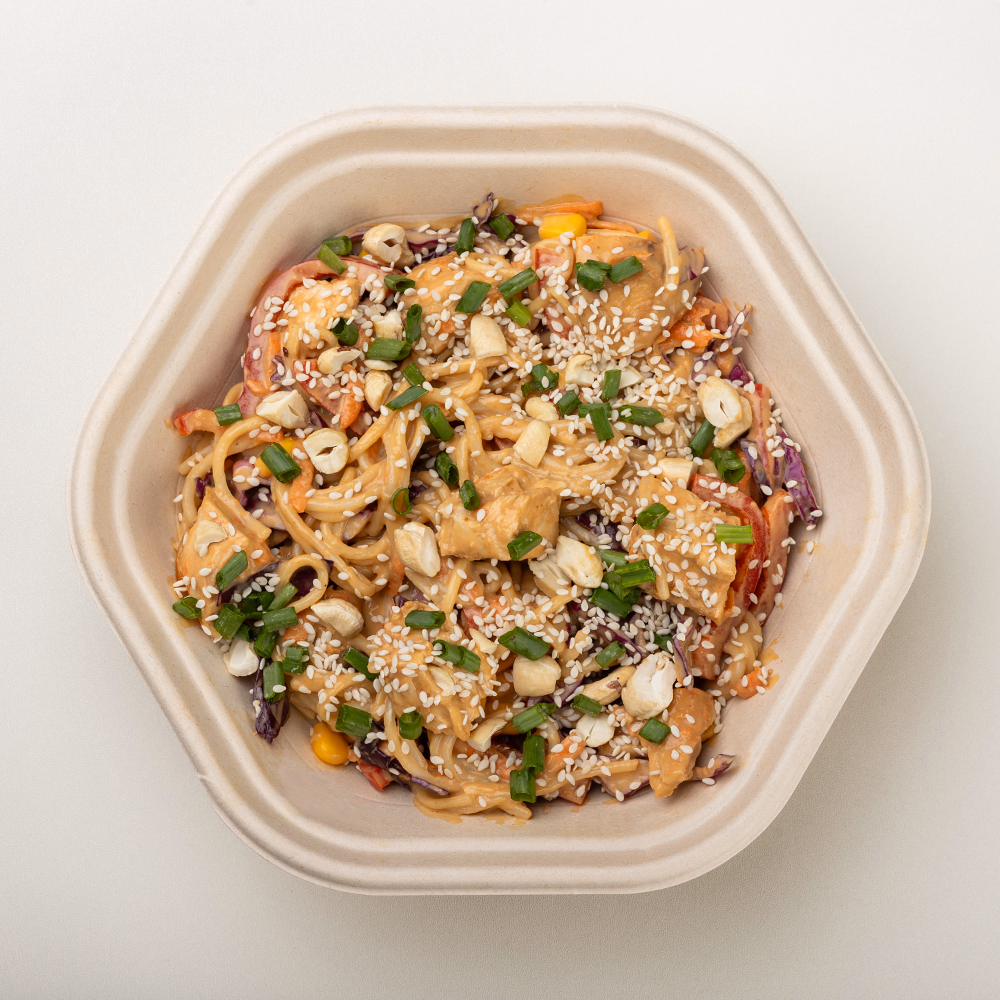 Chicken peanut noodles