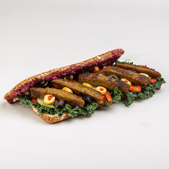 Falafel & hummus sandwich