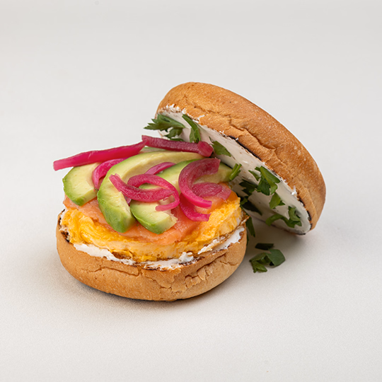 Salmon egg breakfast