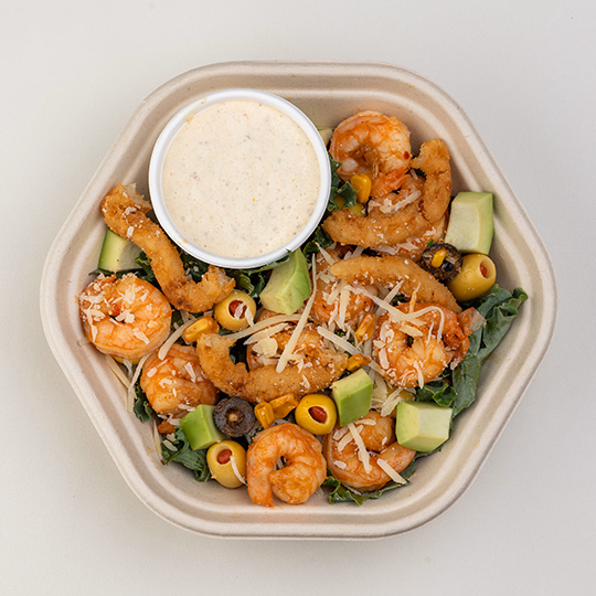 Shrimp & kale salad